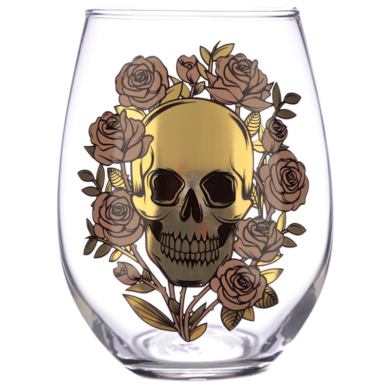 Skulls & Roses Glass Tumbler Set of 2