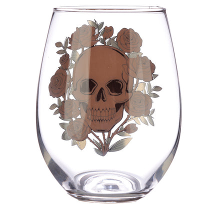 Skulls & Roses Glass Tumbler Set of 2