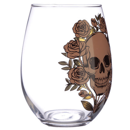 Skulls & Roses Glass Tumbler Set of 2