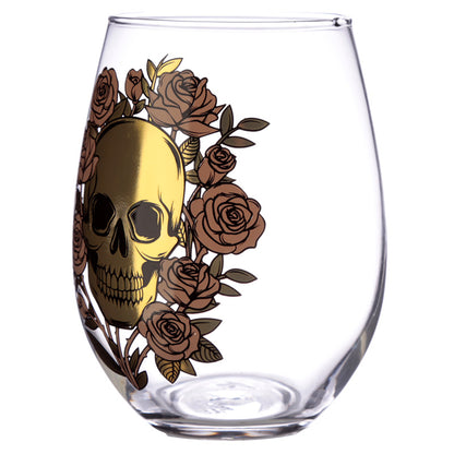 Skulls & Roses Glass Tumbler Set of 2