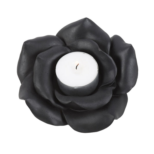 Black Rose Tealight Holder