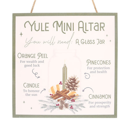 Yule Altar Hanging Sign