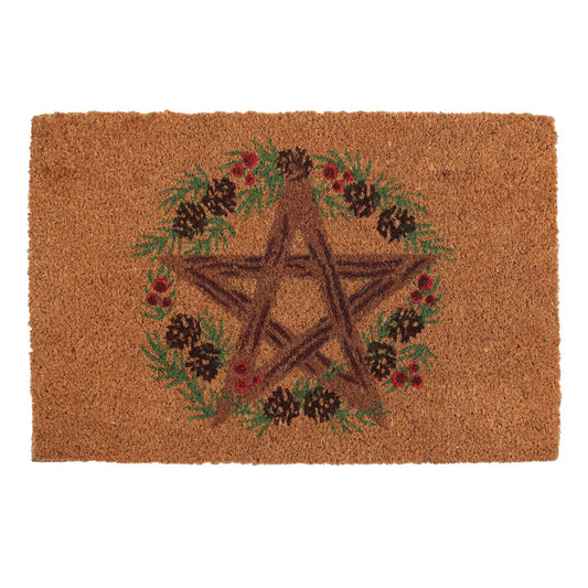 Winter Solstice Pentagram Doormat