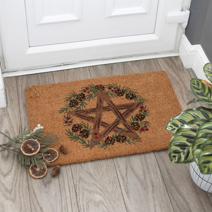 Winter Solstice Pentagram Doormat