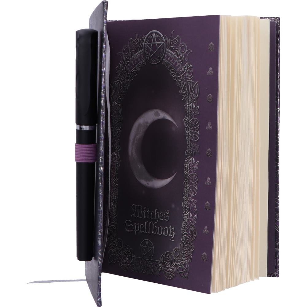 Embossed Witches Spell Book A5 Journal with Pen