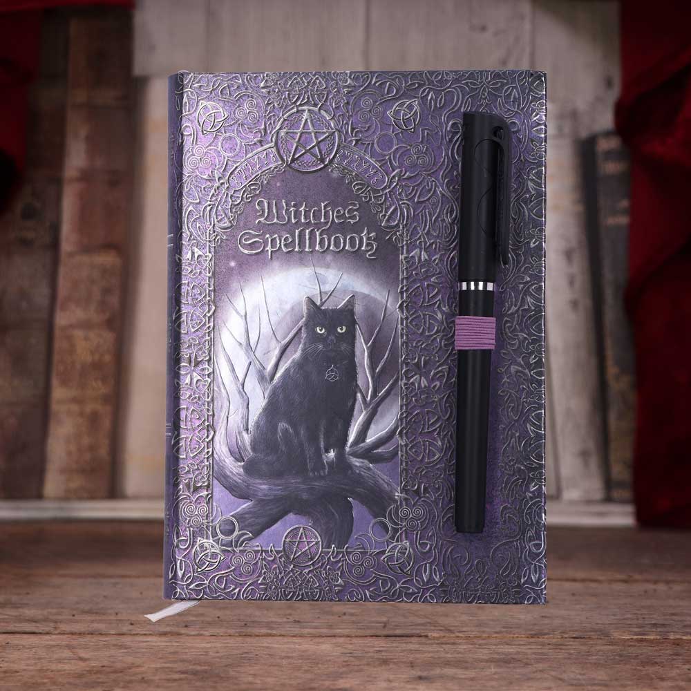 Embossed Witches Spell Book A5 Journal with Pen