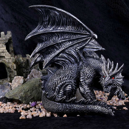 Obsidian Dragon Figurine