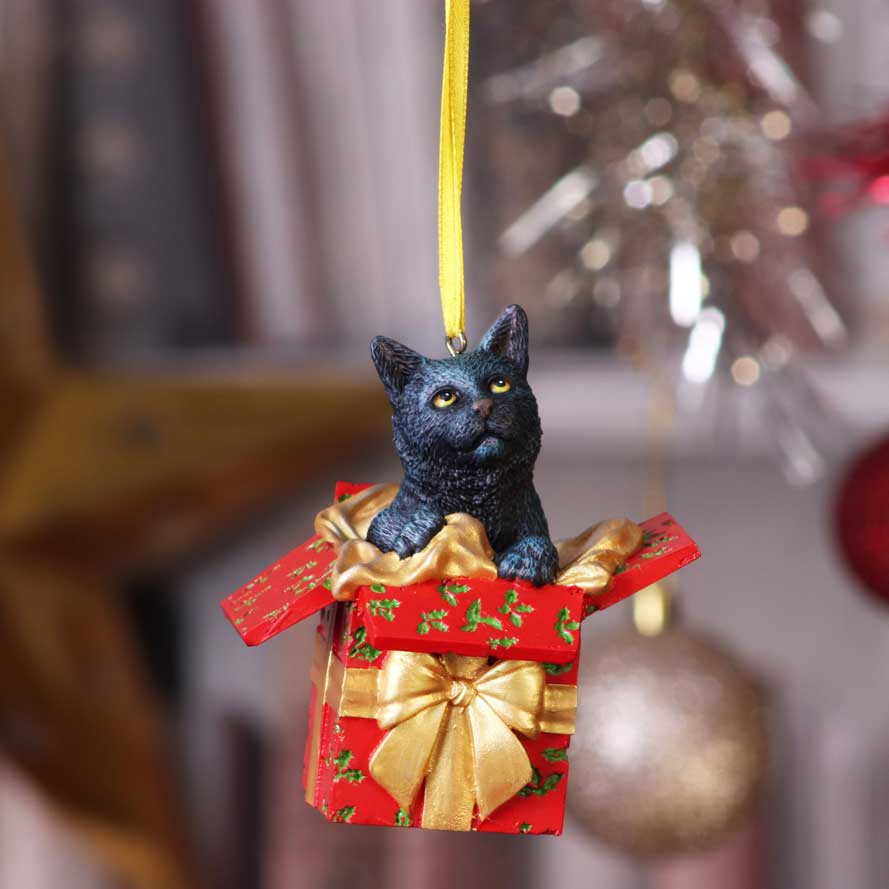 Present Cat Hanging Ornament