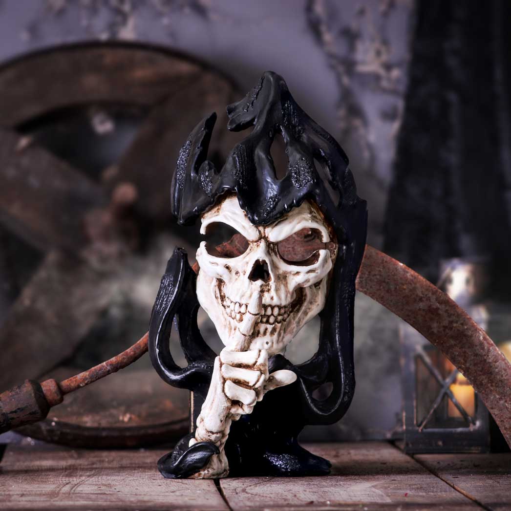 Sssshhh - Reaper Skull Figurine