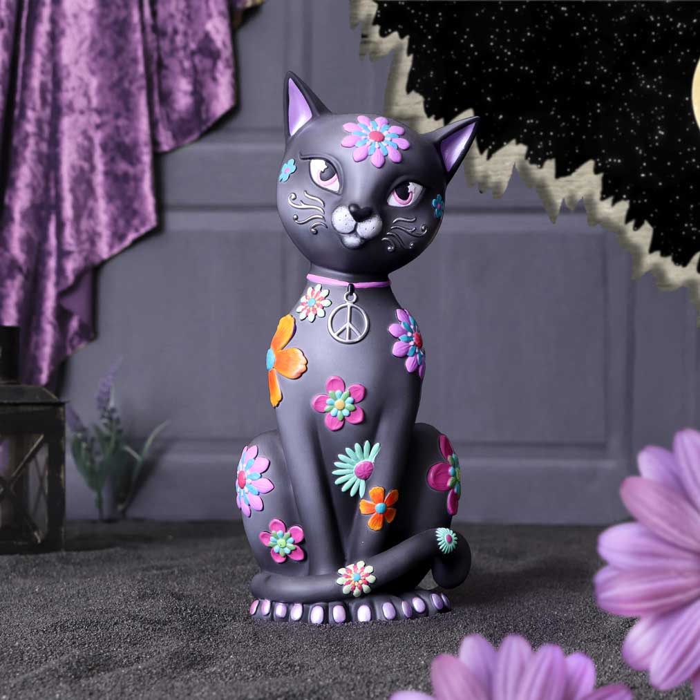 Hippy Kitty Figurine