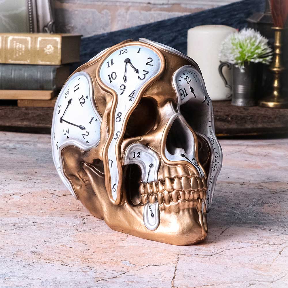 Time Goes By Clock Skull