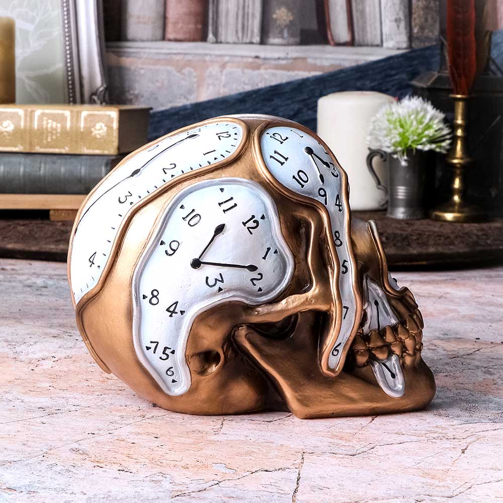 Time Goes By Clock Skull