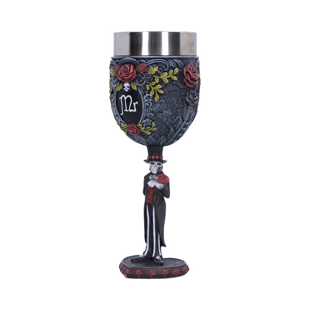 Mr &amp; Mr Gothic Wedding Goblets - Set of 2