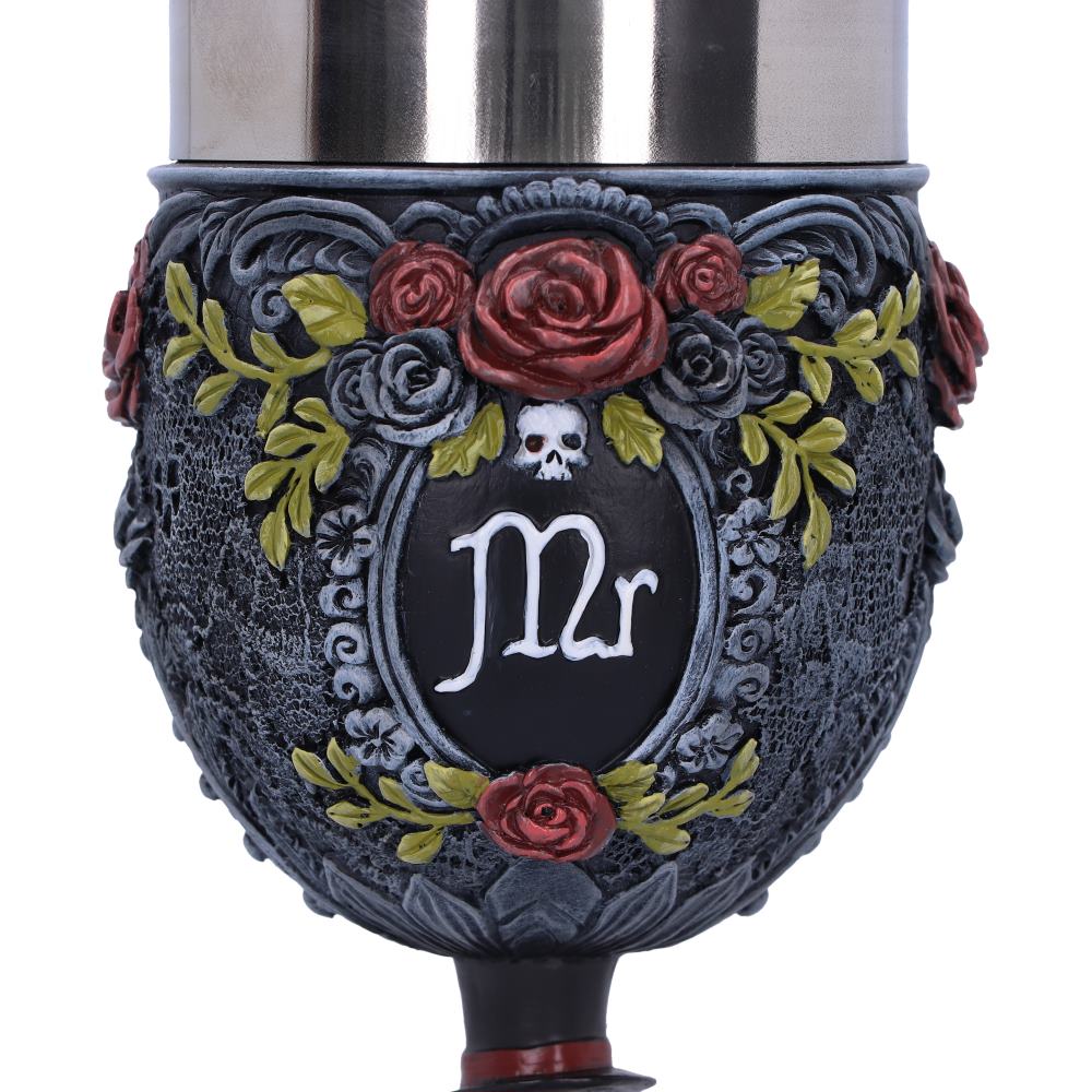 Mr & Mrs Gothic Wedding Goblets