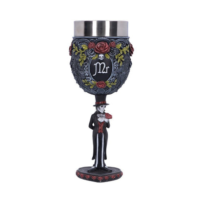 Mr &amp; Mr Gothic Wedding Goblets - Set of 2