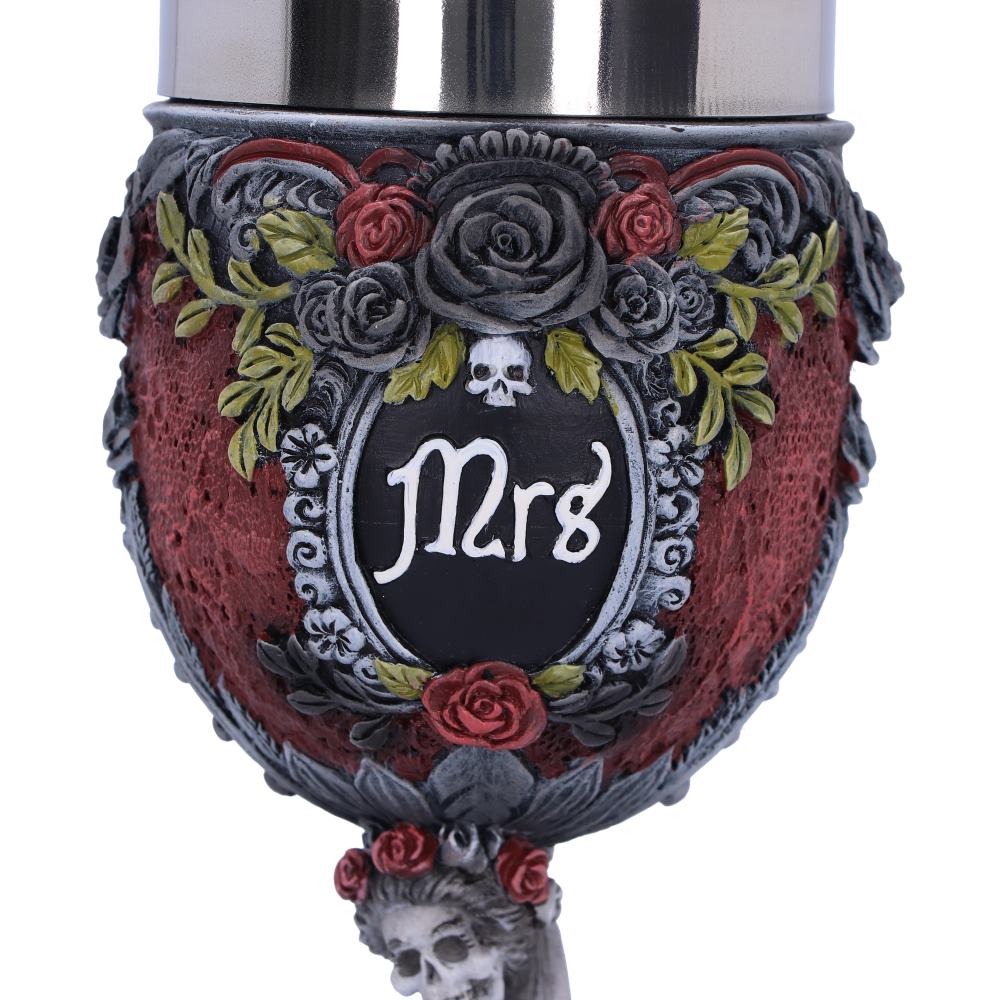 Mrs &amp; Mrs Gothic Wedding Goblets - Set of 2