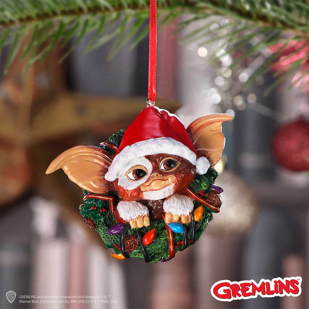 Gizmo in Wreath Hanging Ornament