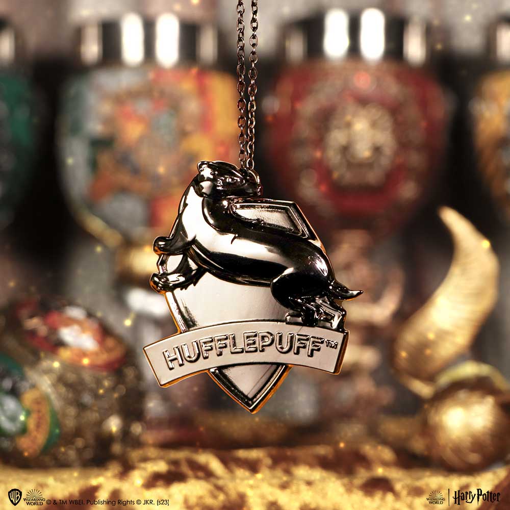 Harry Potter Hufflepuff Crest (Silver) Hanging Ornament