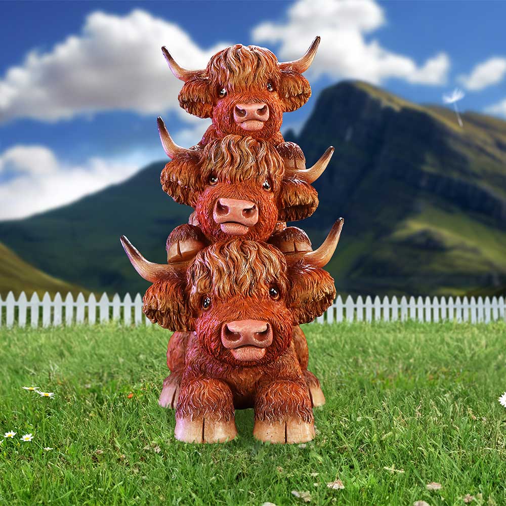 Highland Cow Totem Figurine