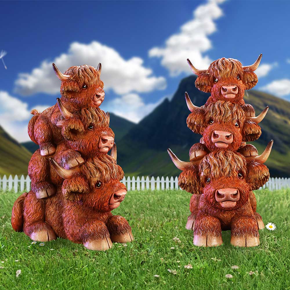 Highland Cow Totem Figurine