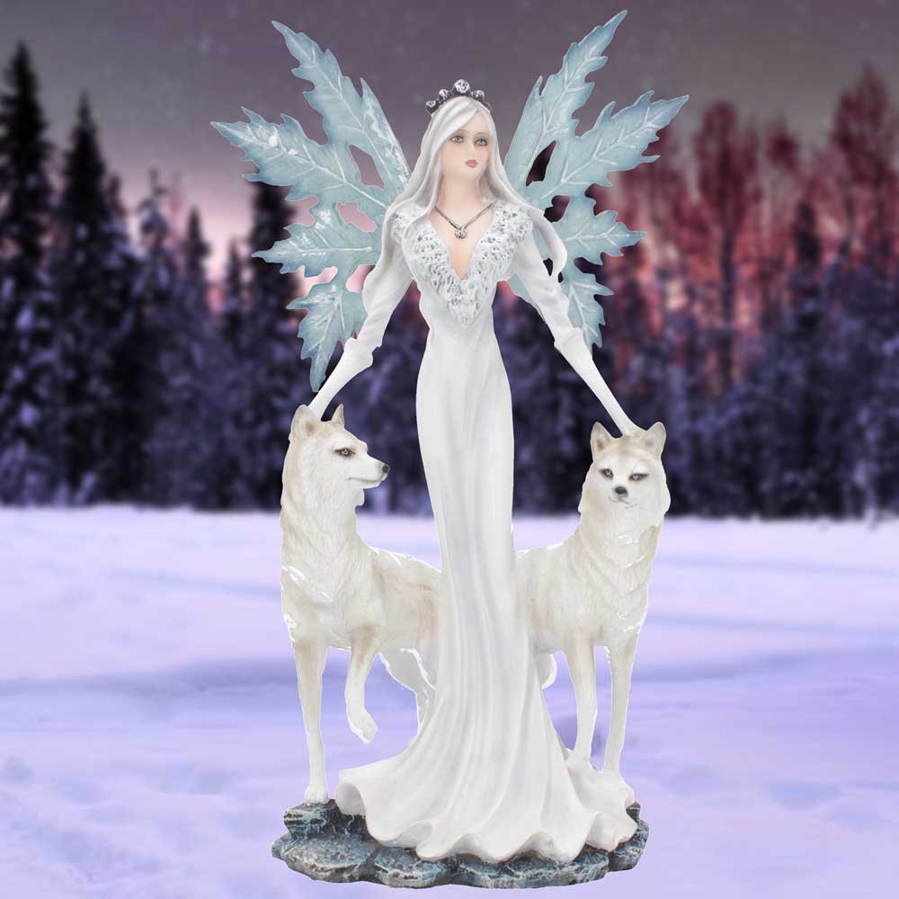 Aura Fairy & Wolves Figurine - Small