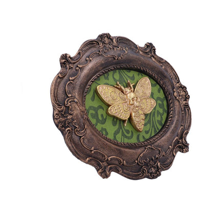 Moth Macabre Baroque Framed Wall Plaque