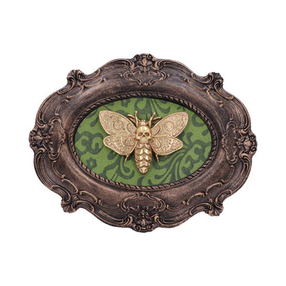 Moth Macabre Baroque Framed Wall Plaque