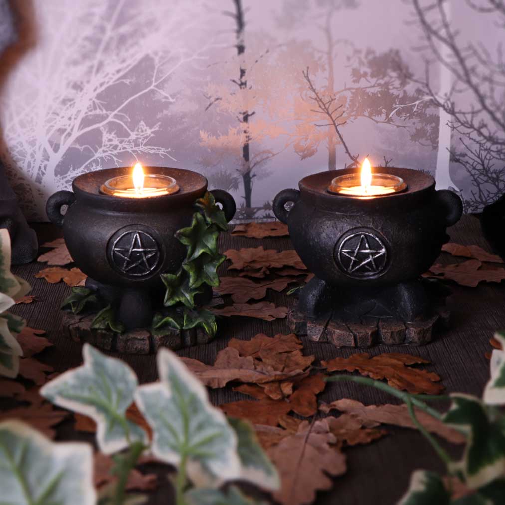 Ivy Cauldron Candle Holders