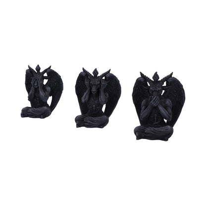 Three Wise Baphomet Figurines