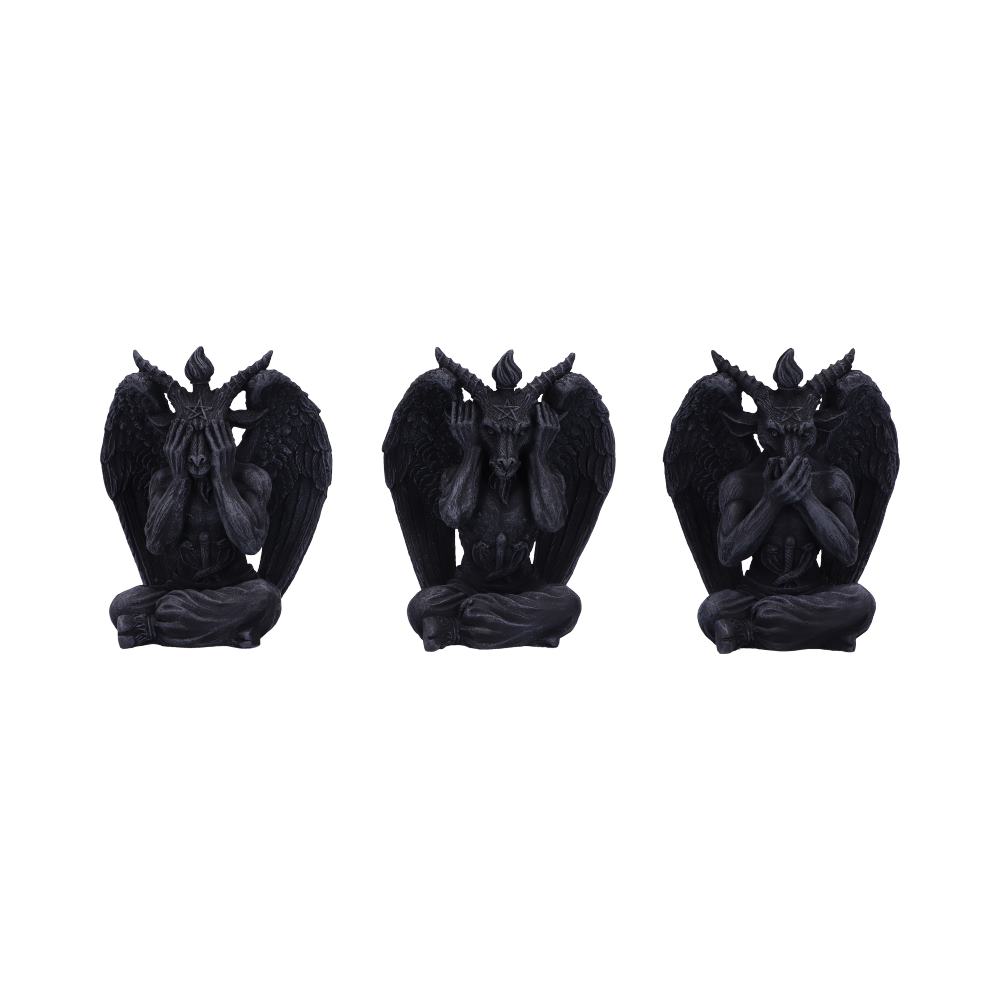 Three Wise Baphomet Figurines