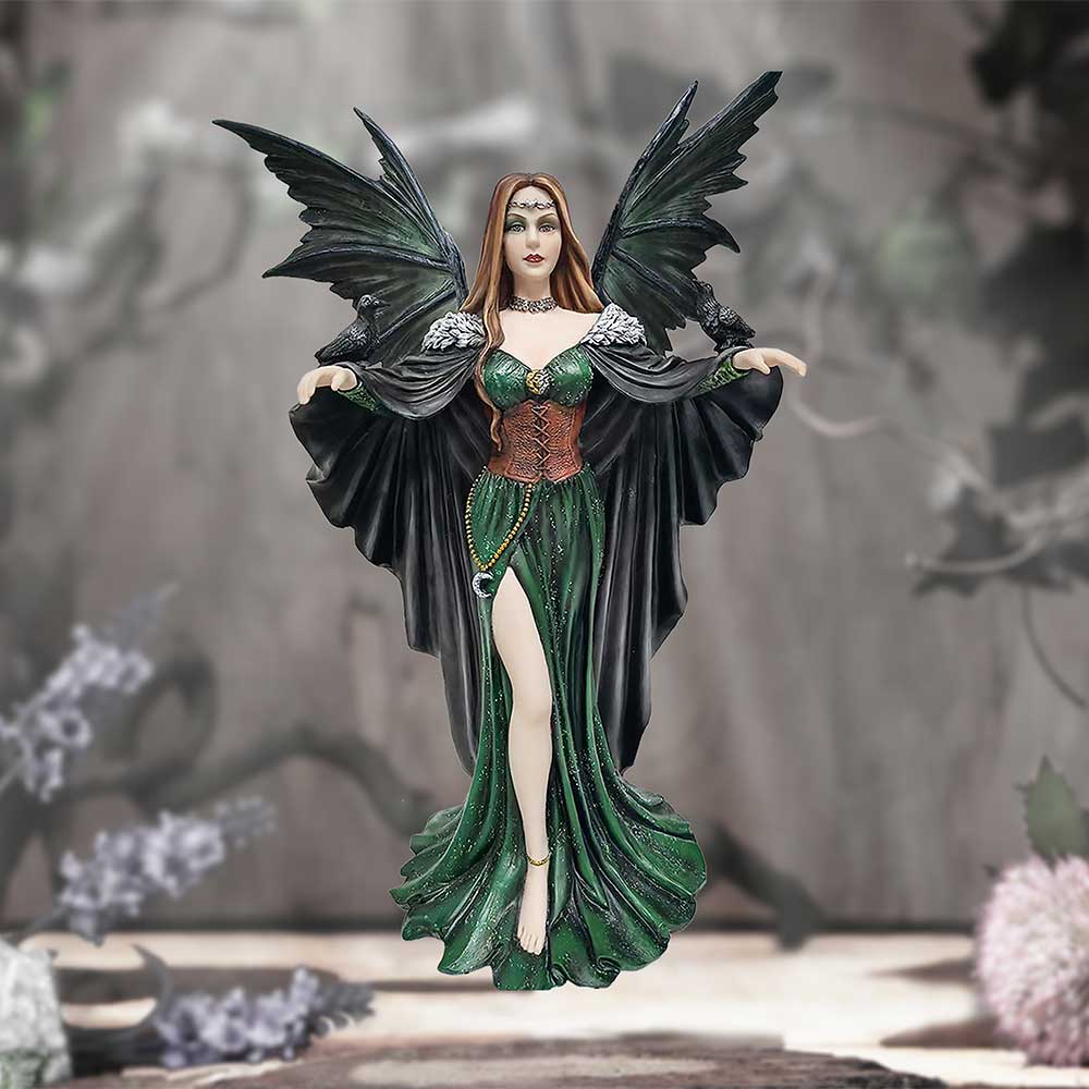 Leila Fairy & Raven Figurine