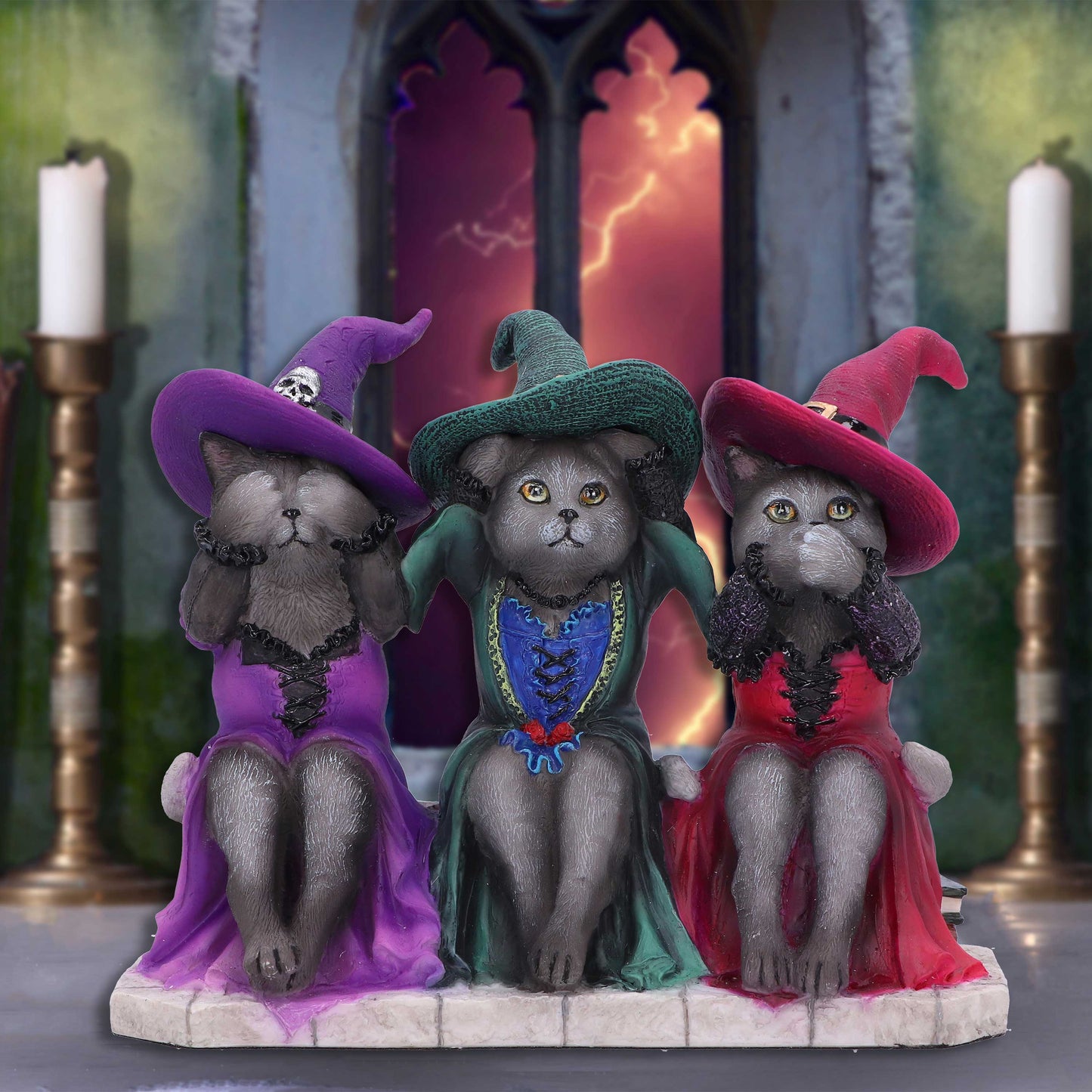 Three Wise Witchy Kitties