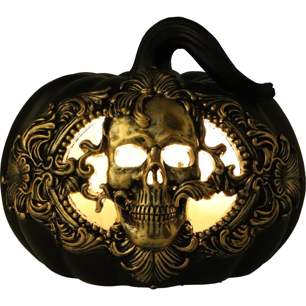 Baroque Harvest Light Up Pumpkin