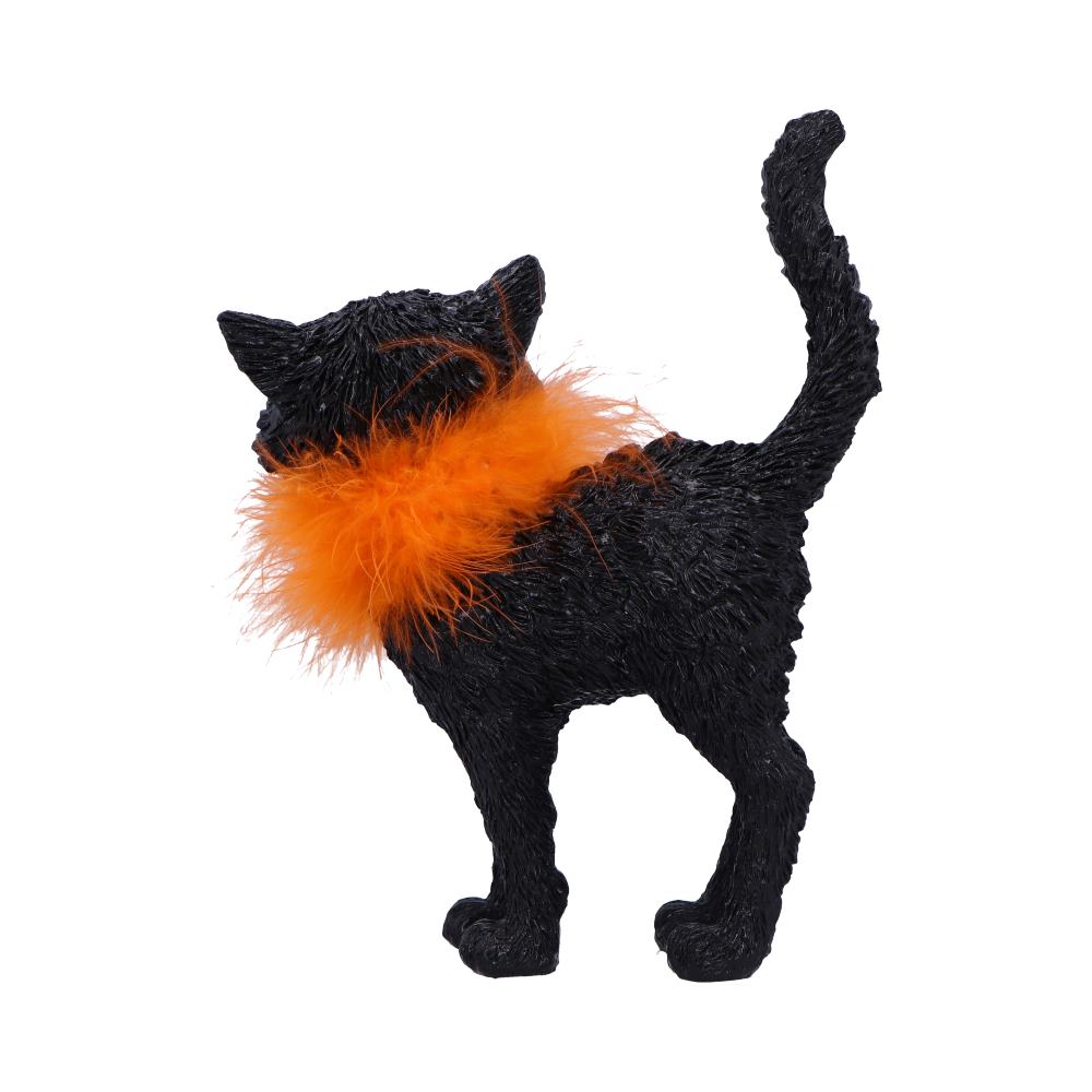 Furdinand Black Cat with Feather Boa