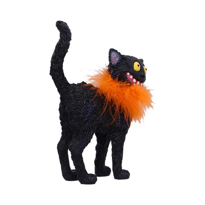 Furdinand Black Cat with Feather Boa