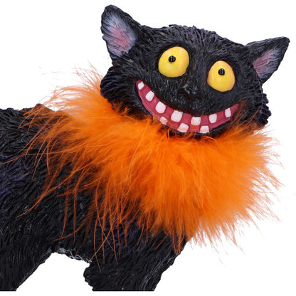 Furdinand Black Cat with Feather Boa