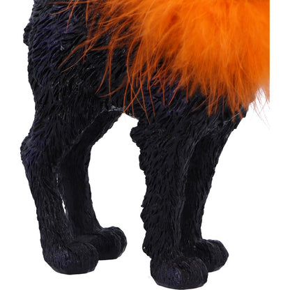 Furdinand Black Cat with Feather Boa