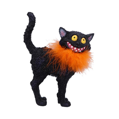 Furdinand Black Cat with Feather Boa