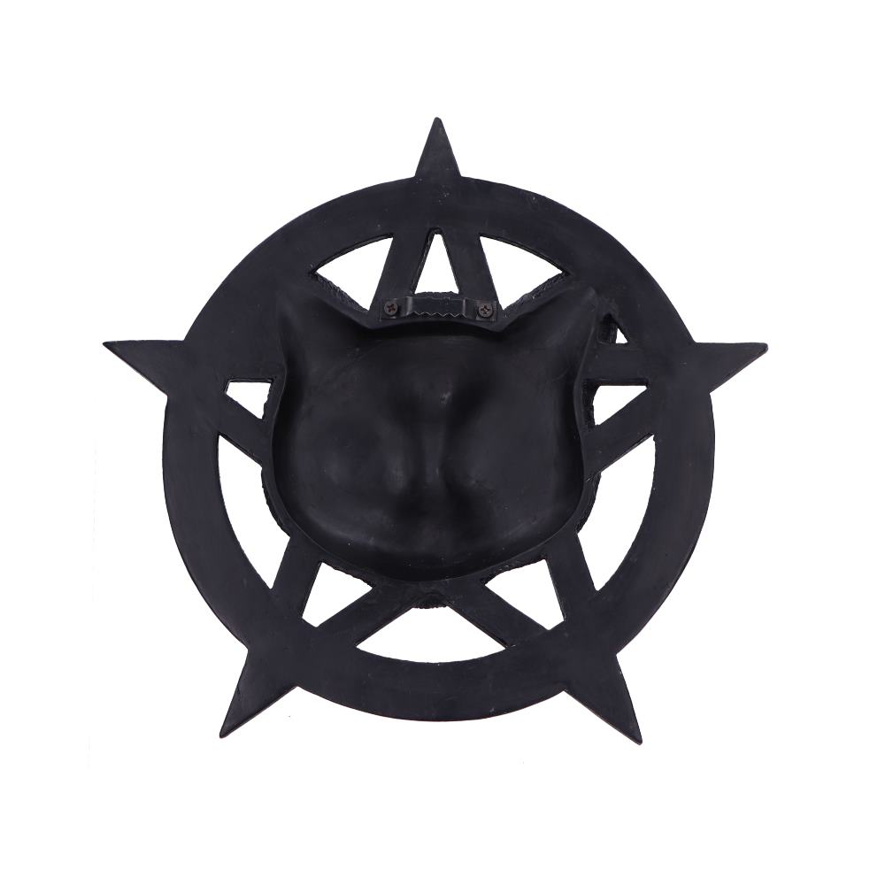 Feline Worship Cat Pentagram Wall Plaque