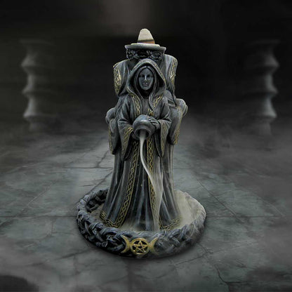 Triple Moon Goddess Backflow Incense Burner