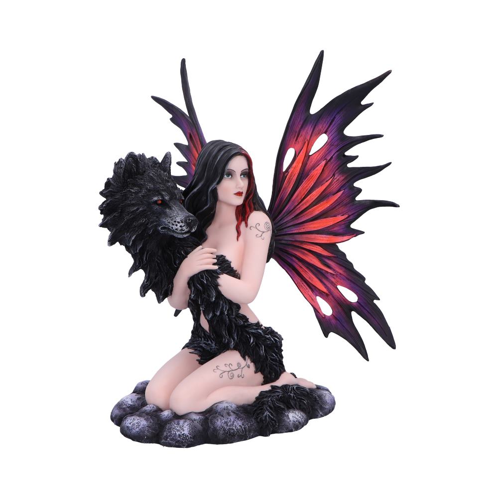 Shadow Spirit Fairy and Wolf Figure