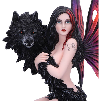 Shadow Spirit Fairy and Wolf Figure