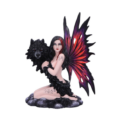 Shadow Spirit Fairy and Wolf Figure