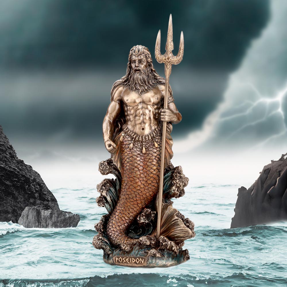 Poseidon God of the Sea Medium Figurine