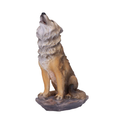 Mountains Cry Howling Wolf Figurine