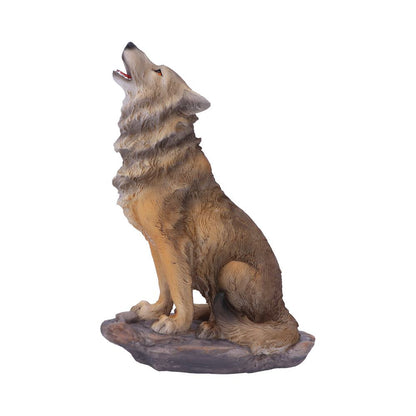 Mountains Cry Howling Wolf Figurine