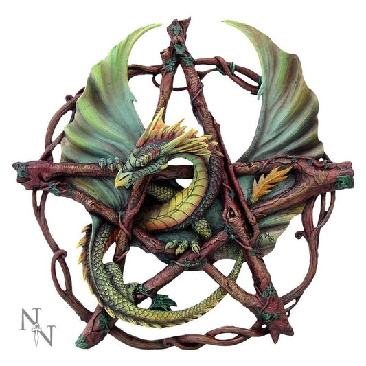 Forest Pentagram Dragon Wall Plaque