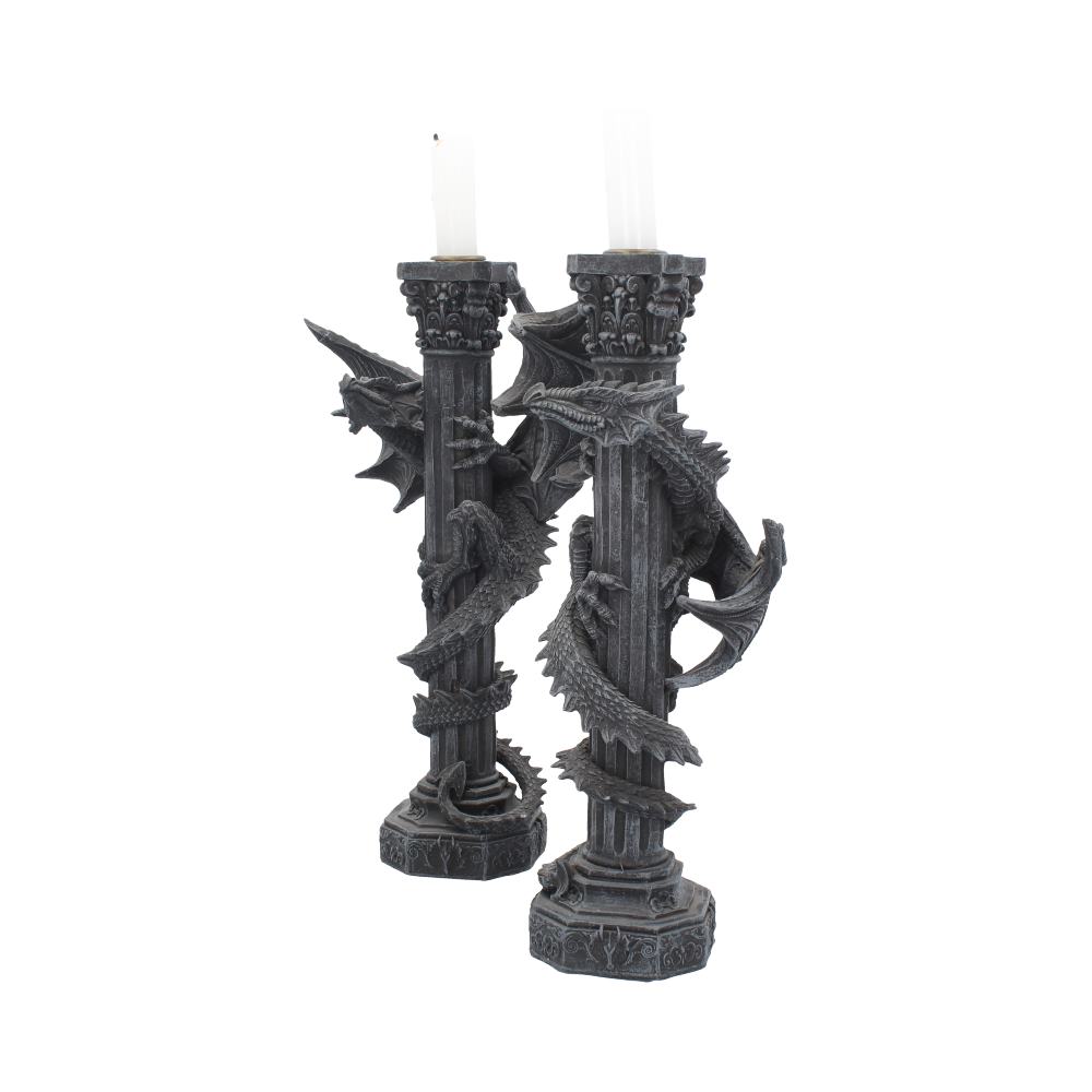 Guardian's of the Light - Set of 2 Dragon Candlesticks