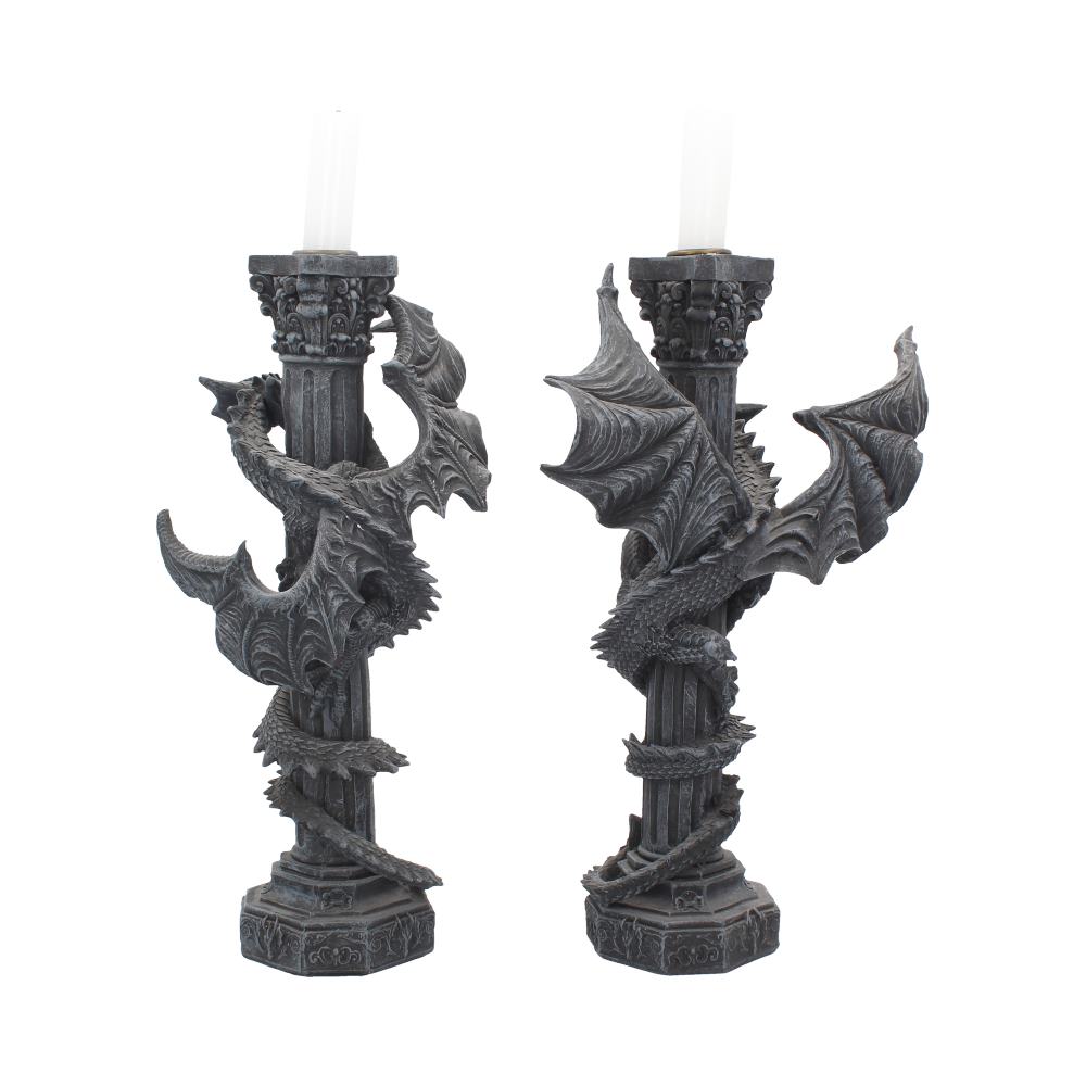 Guardian's of the Light - Set of 2 Dragon Candlesticks