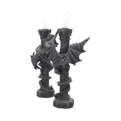 Guardian's of the Light - Set of 2 Dragon Candlesticks